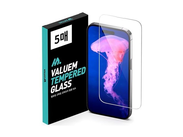 [아이폰 14 pro 강화유리] 놓치지 마세요 밸류엠 고화질 9H 강화유리 아이폰 액정보호필름 5p 세트